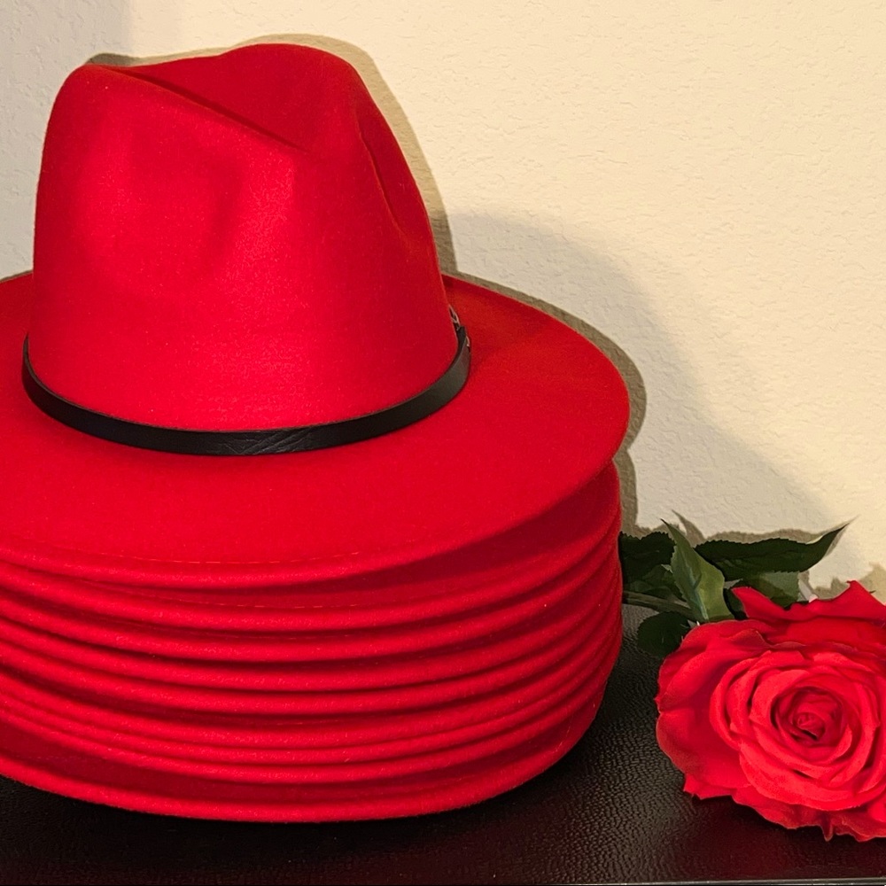 Red Fedora Hat *Brand New*
